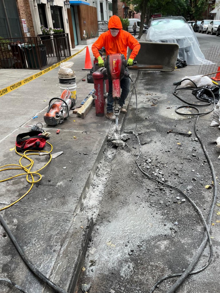 Concrete demolition and pour prep by Rio Branco Sidewalk Repair