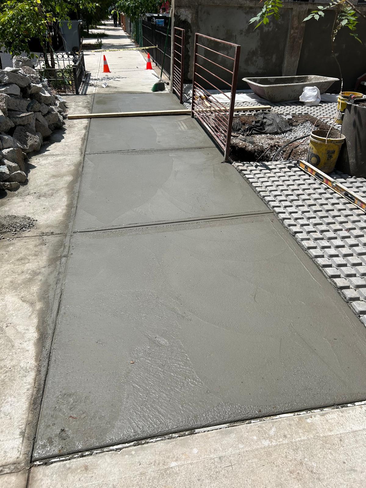 Freshly finished sidewalk repair in NYC